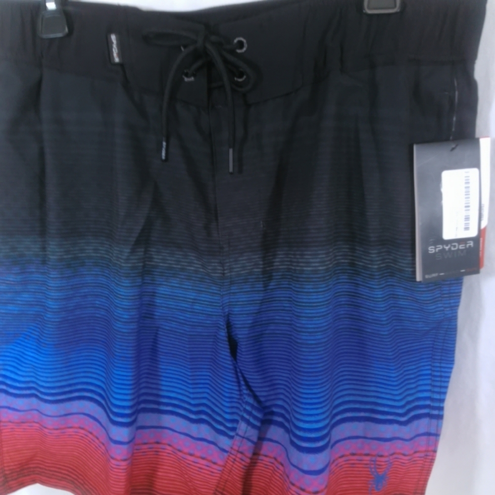 Spyder Men's Gradient Board Shorts - Black, Blue, Red